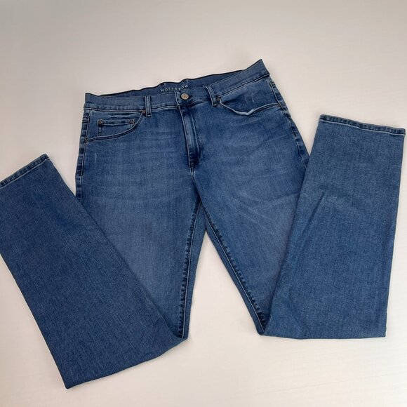 Mott & Bow Jean Men 36 Slim Zip Up Mid Rise 34x31 Denim Casual Work Party Core